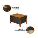 Ver imagem 3 de Puff Báu Retro Tampo em Madeira Premium para Sala e Quarto Recamier Moderno Closet Retro Cor Marrom