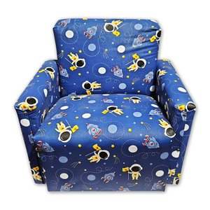 Poltrona Infantil Sofazinho Reforçada Decoração Modelos Astronauta Azul