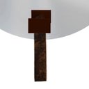 Ver imagem 6 de Espelho Funcional Hook Corten Alça Rajada 50 cm Redondo