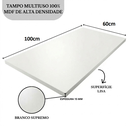 Ver imagem 3 de Tampo Mesa 60x100 Mdf 15mm Branco Super 100x60 Prateleira Arrigo Móveis
