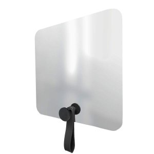 Espelho Funcional Hook Preto Alça Preto 50x50 cm Quadrado