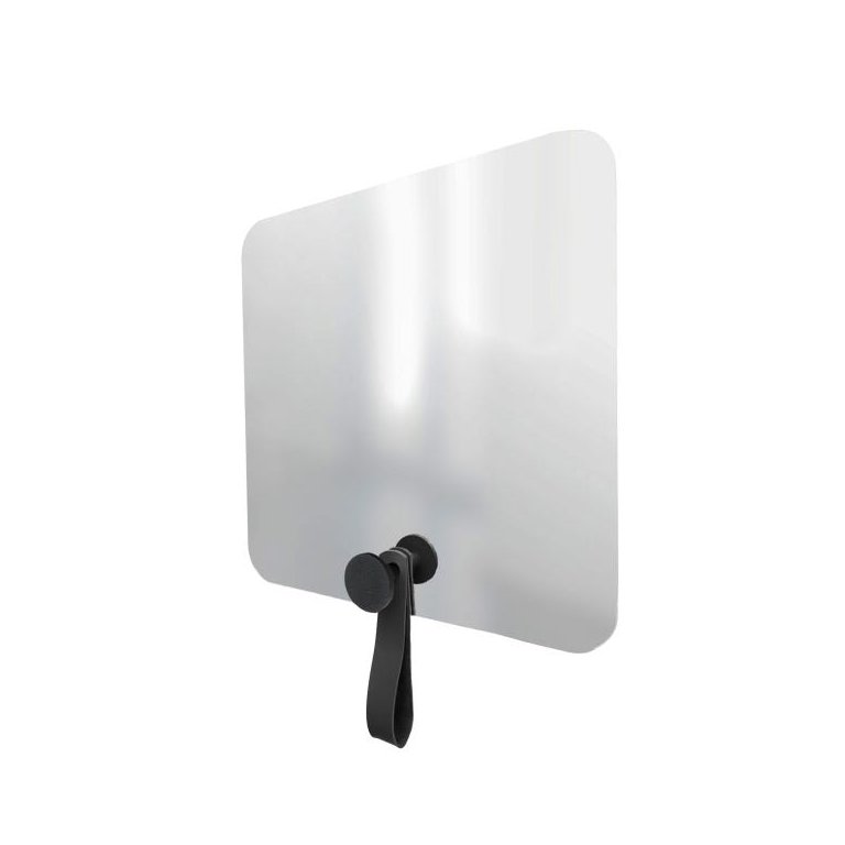 Espelho Funcional Hook Preto Alça Preto 50x50 cm Quadrado