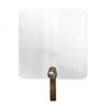 Espelho Funcional Hook Cromado Alça Caramelo 50x50 cm Quadrado - 1