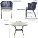 Ver imagem 2 de Mesa com 6 Cadeiras de Jantar Roma 120cm e Noronha em Alumínio Fendi Corda Náutica Estofado 8 Trama