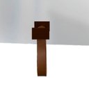 Ver imagem 3 de Espelho Decorativo Cantos com Gancho Alumínio Corten Retangular com Corino Caramelo 60 x 40 cm
