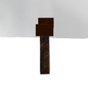 Ver imagem 5 de Espelho Decorativo Cantos com Gancho Alumínio Corten Retangular com Corino Rajado 60 x 40 cm