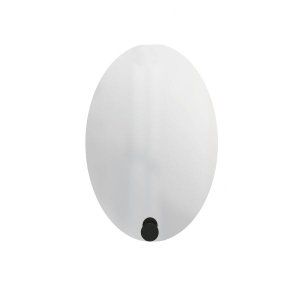 Espelho Decorativo Oval com Gancho Alumínio Preto 60 x 40 cm