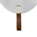 Ver imagem 3 de Espelho Decorativo Oval com Gancho Alumínio Branco com Corino Caramelo 60 x 40 cm