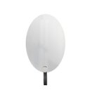 Ver imagem 4 de Espelho Decorativo Oval com Gancho Alumínio Branco com Corino Preto 60 x 40 cm