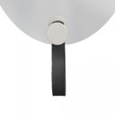 Ver imagem 3 de Espelho Decorativo Oval com Gancho Alumínio Branco com Corino Preto 60 x 40 cm