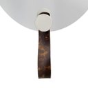 Ver imagem 5 de Espelho Decorativo Oval com Gancho Alumínio Branco com Corino Rajado 60 x 40 cm