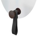 Ver imagem 4 de Espelho Decorativo Oval com Gancho Alumínio Corten com Corino Preto 60 x 40 cm