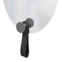 Ver imagem 5 de Espelho Decorativo Oval com Gancho Alumínio Cinza com Corino Preto 60 x 40 cm
