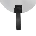 Ver imagem 4 de Espelho Decorativo Oval com Gancho Alumínio Preto Retangular com Corino Preto 60 x 40 cm