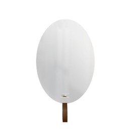 Espelho Funcional Hook Branco Alça Caramelo 60x40 cm Oval - 2