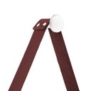 Ver imagem 4 de Espelho Decorativo Adnet Branco Alça Corino Marrom Café 50 cm Redondo