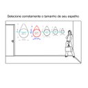 Ver mais imagens de Espelho Decorativo Adnet Branco Alça Corino Marrom Café 50 cm Redondo