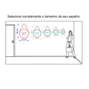 Ver imagem 2 de Espelho Decorativo Adnet Preto Alça Courino Marrom Café 60 cm Redondo