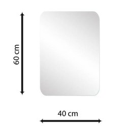 Espelho Decorativo Multiuso Cantos Fita Dupla Face 60x40 cm - 3