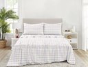 Ver imagem 3 de Jogo de Cama Queen 4 Peças Jolitex Ternille 300 Fios - Toque de Seda - Quadriculado