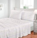 Ver imagem 2 de Jogo de Cama Queen 4 Peças Jolitex Ternille 300 Fios - Toque de Seda - Quadriculado