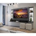 Ver mais imagens de Painel TV até 60 Polegadas com Suporte, Espelho e Prateleiras Vidro Grafite