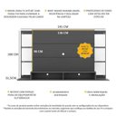 Ver imagem 4 de Painel Tv 60 Polegadas com Espelho e Prateleiras de Vidro Nairóbi Plus Multimóveis Grafite