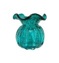 Ver imagem 1 de Vaso de Vidro Murano Trouxinha Veneza 11x11x11,5cm - Jolitex - Verde