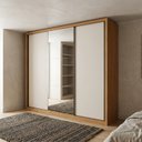 Ver imagem 1 de Guarda-Roupa Casal com 3 Portas de Correr e 6 Gavetas com Espelho 100% MDF Linha Vegas