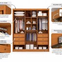 Ver imagem 6 de Guarda-Roupa Casal com 3 Portas de Correr e 6 Gavetas com Espelho 100% MDF Linha Vegas