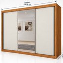 Ver imagem 4 de Guarda-Roupa Casal com 3 Portas de Correr e 6 Gavetas com Espelho 100% MDF Linha Vegas