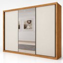 Ver imagem 3 de Guarda-Roupa Casal com 3 Portas de Correr e 6 Gavetas com Espelho 100% MDF Linha Vegas