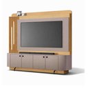 Ver imagem 1 de Home Dominus para Tv até 65” C/led Ripado e Pés Metálicos:silver