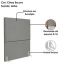 Ver imagem 4 de Cabeceira Solteiro 100 Cm com Frame Luna Linho Cinza Escuro Artte