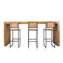 Ver imagem 5 de Conjunto Balcão Slim com 3 Banquetas Tokyo - Peroba Rosa