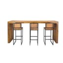Ver imagem 2 de Conjunto Balcão Slim com 3 Banquetas Tokyo - Peroba Rosa