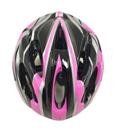 Capacete Ciclismo Com Led Sinalizador Mtb Rosa Preto Deko:Rosa/G - 3