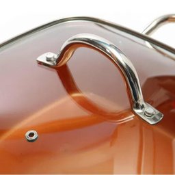 Panela Maxchef Caçarola Antiaderente 24 Cm Laranja - 6