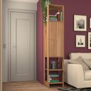 Ver imagem 2 de Closet com 1 Porta Contendo 2 Prateleias e 3 Nichos Externos Yes Nova Mobile Montana