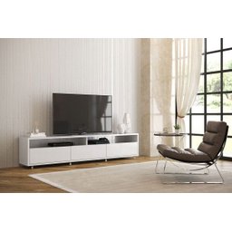 Rack Bancada para TV Aspen 2.2 Branco - Móveisaqui - 2
