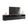 Rack Bancada para TV Aspen 180cm Preto - Móveisaqui - 1
