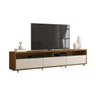 Rack Bancada para TV Aspen 180cm Madeiro Canela com Off White - Móveisaqui - 1