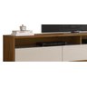 Rack Bancada para TV Aspen 180cm Madeiro Canela com Off White - Móveisaqui - 3