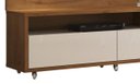 Ver imagem 5 de Rack com Painel Aspen 220cm Madeiro Canela com Off White - Móveisaqui