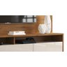 Rack com Painel Aspen 220cm Madeiro Canela com Off White - Móveisaqui - 4