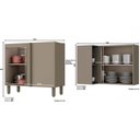 Ver imagem 4 de Cozinha Modulada Henn Connect 14 Peças (5 Armários + 4 Balcões + 1 Paneleiro + 4 Complementos) C14P0