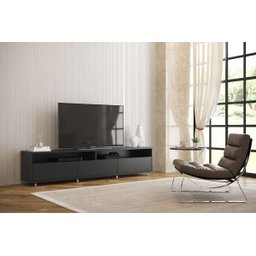 Rack Bancada para TV Aspen 2.2 Preto - Móveisaqui - 2