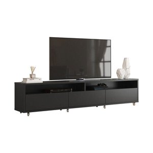 Rack Bancada para TV Aspen 2.2 Preto - Móveisaqui