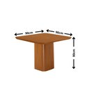 Ver imagem 4 de Mesa de Jantar Eloise 90cm Tampo MDF Laminado Canto Copo com 4 Cadeiras Aline