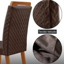 Ver imagem 5 de Mesa de Jantar Eloise 90cm Tampo MDF Laminado Canto Copo com 4 Cadeiras Aline
